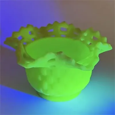 Lot 127   
Fenton Custard Uranium Glass Vase