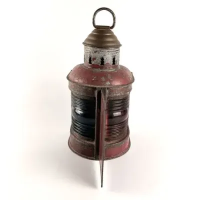 Lot 066   7 Bid(s)
Antique Oil Lit Port and Starboard Bow Ships Lamp