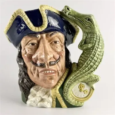 Lot 010   
Vintage Capt. Hook Royal Doulton Toby Mug