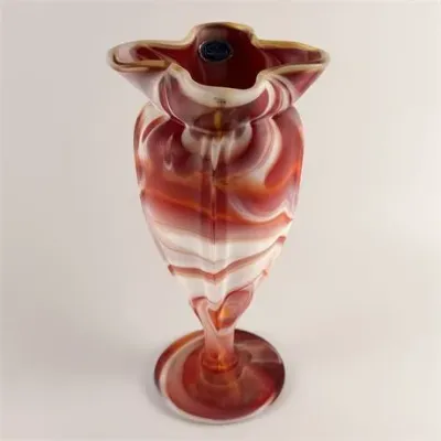 Lot 028   
Vintage Imperial Glass Co. End O Day Ruby Slag Vase