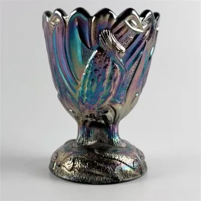 Lot 021  
Vintage St. Clair Carnival Glass Egg Cup