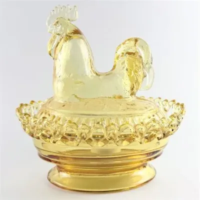 Lot 053   8 Bid(s)
Vintage Imperial Glass Yellow Rooster on a Nest