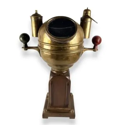 Lot 088   
Antique Brass Ships Binnacle