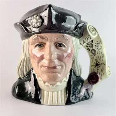 Lot 002  
Vintage Christopher Columbus Royal Doulton Toby Mug