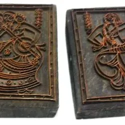Lot 015   3 Bid(s)
2 Wood Block metal print