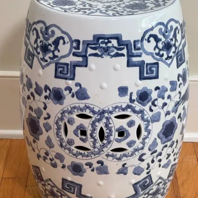 Blue & White Chinese Export Garden Stool