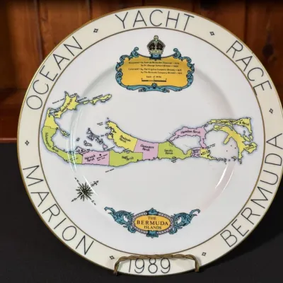 Commemorative 1989 Bermuda Yacht Race Plate - Paragon Bone China