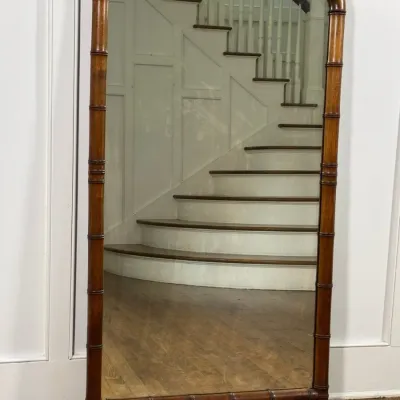 Large Bamboo Frame Wall Mirror
