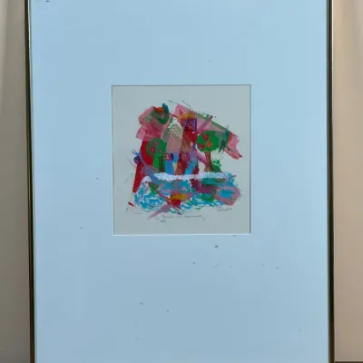 Framed, Signed Paint On Paper - Before The Hurricane By Delia (1987)
