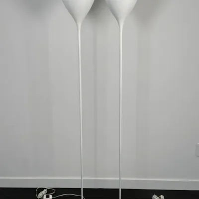 Vintage Mid Century Modern Max Bill Floor Lamp - White