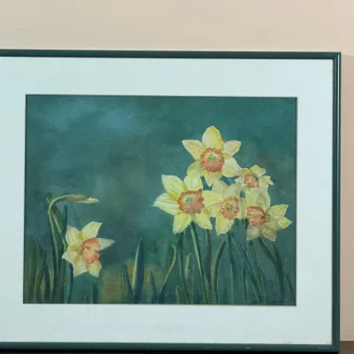 Framed, Signed Watercolor On Paper - Spring Color By Art Ulrich
