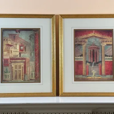 Pair Of Framed Metropolitan Museum Of Art Prints - Gilt Framed