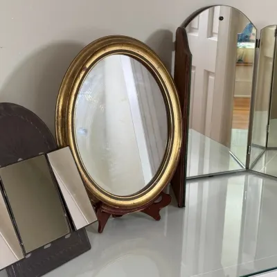 Assortment Of Three Small Tabletop Vanity Mirrors
