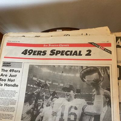 Vintage 49ers newspaper