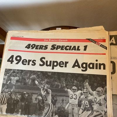 Vintage 49ers newspaper