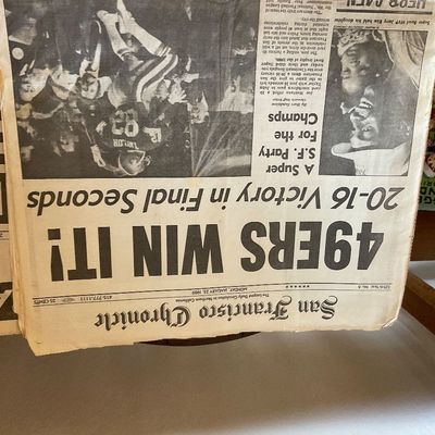 Vintage 49ers newspaper