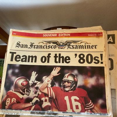 Vintage 49ers newspaper