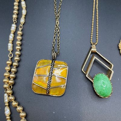 Sale Photo Thumbnail #204: Gold tone necklaces
Including Park Lane freshwater pearls