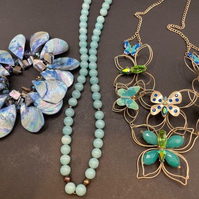 Sale Photo Thumbnail #43: Teals and blues jewelry