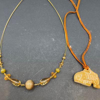 Sale Photo Thumbnail #91: Free Willy and Tiger eye necklaces