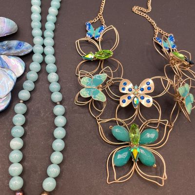 Sale Photo Thumbnail #45: Teals and blues jewelry