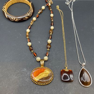 Sale Photo Thumbnail #64: Chocolate brown jewelry