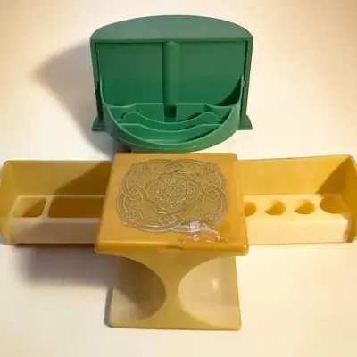 Two Vintage Plastic Vanity Boxes
