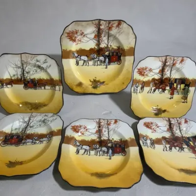 Royal Doulton Coaching Days Series Plates