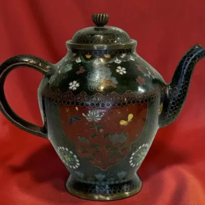 Antique Japanese Cloisonné Miniature Teapot