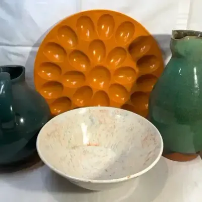 Nana Kuo Bowl, Fiesta Ware Jug & Other Pieces