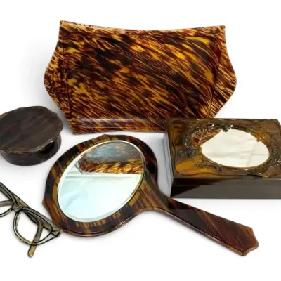Faux-tortoiseshell Vanity Set