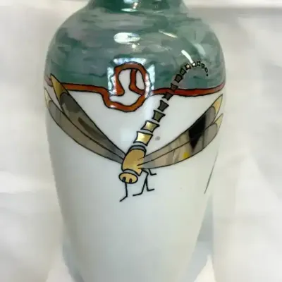 Reinhold Schlegelmilch Dragonfly Porcelain Vase