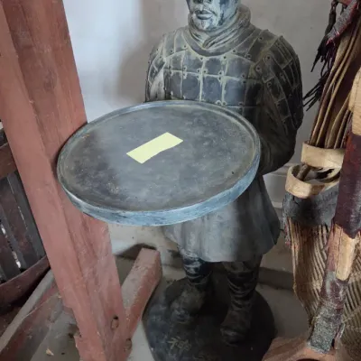 Terracotta warrior butler serving tray table