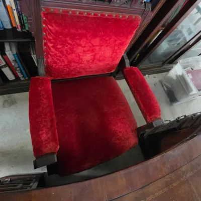 Sale Photo Thumbnail #36: Victorian Gothic Revival style throne chair