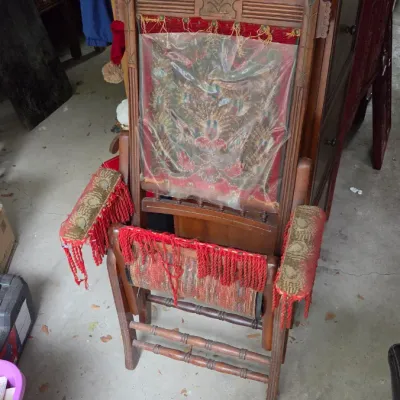 Sale Photo Thumbnail #89: Victorian style folding arm chair