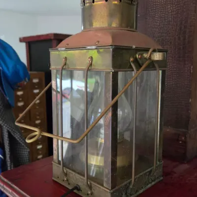 Sale Photo Thumbnail #88: Nautical Brass Ship Oil Lamp