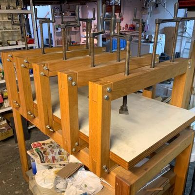 Veneer press