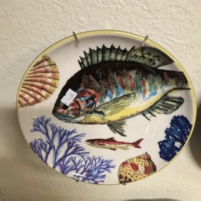 Sale Photo Thumbnail #54: Set of four williams sonoma poisson fish plates
