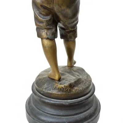 Sale Photo Thumbnail #79: Antique french bronze figurine of a whistling boy