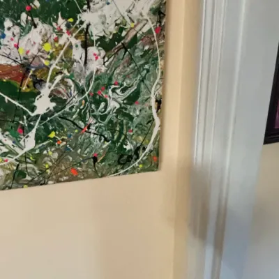 Sale Photo Thumbnail #77: Abstract expressionist drip painting by cos