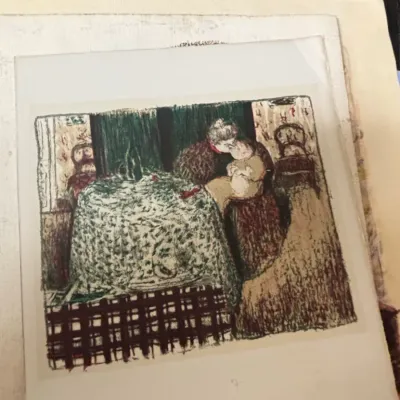 Sale Photo Thumbnail #10: Edouard vuillard maternit color lithograph
