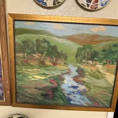 Sale Photo Thumbnail #17: Impressionist landscape oil painting