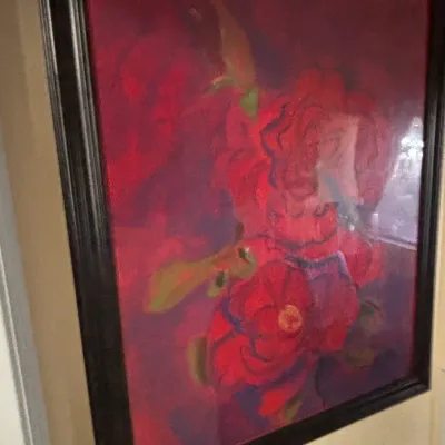 Sale Photo Thumbnail #12: Floral still life oil painting