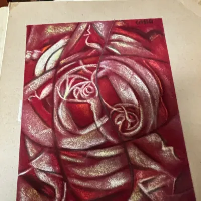 Sale Photo Thumbnail #7: Cosio original abstract pastel drawing