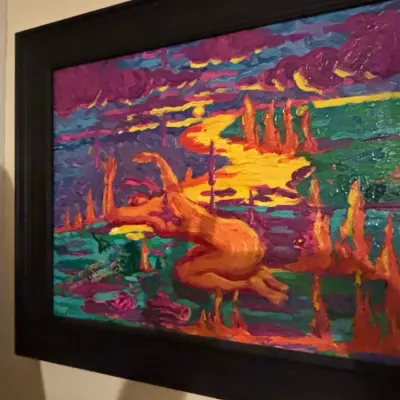 Sale Photo Thumbnail #37: Original expressionist figural oil painting