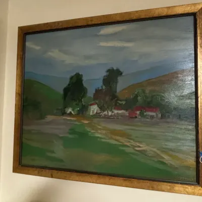Sale Photo Thumbnail #16: Impressionist landscape oil painting b
