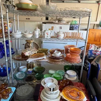 Sale Photo Thumbnail #63: Vintage depression glass and porcelain tableware collection