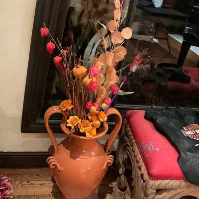 Sale Photo Thumbnail #25: Dried and fold flowers and cracked vase