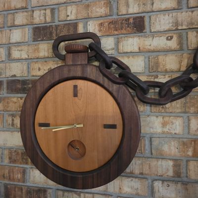 Sale Photo Thumbnail #157: Mid-Century Modern Oversized Pocket Watch Wall Clock