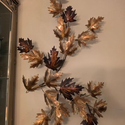 Sale Photo Thumbnail #131: Vintage Curtis Jeré Copper and Brass Maple Leaf Wall Sculpture